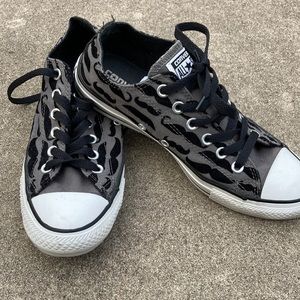 😎Mustache Chuck Taylors😎